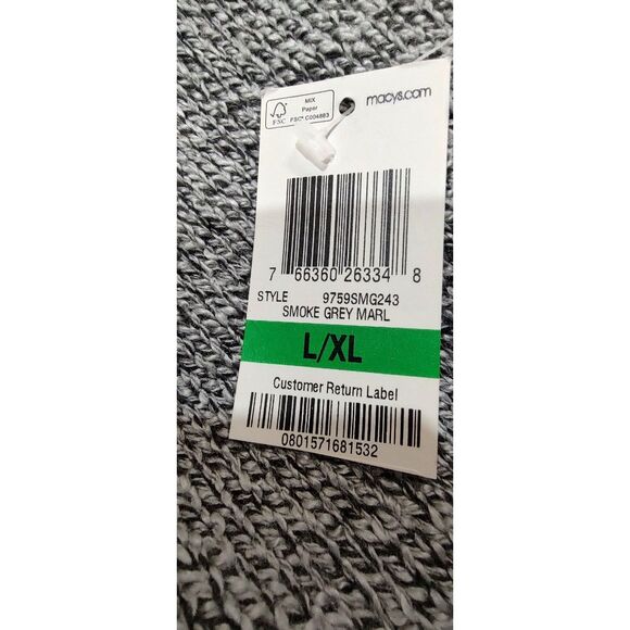 NEW Karen Scott Size LG/XL Smoke Grey Marl Cape Sweater Poncho Open Sleeves - Picture 5 of 7